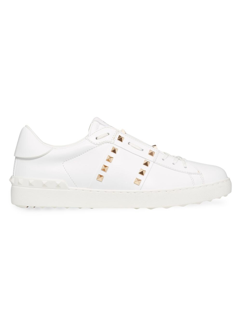 

Кроссовки Rockstud Untitled из телячьей кожи Valentino Garavani, белый