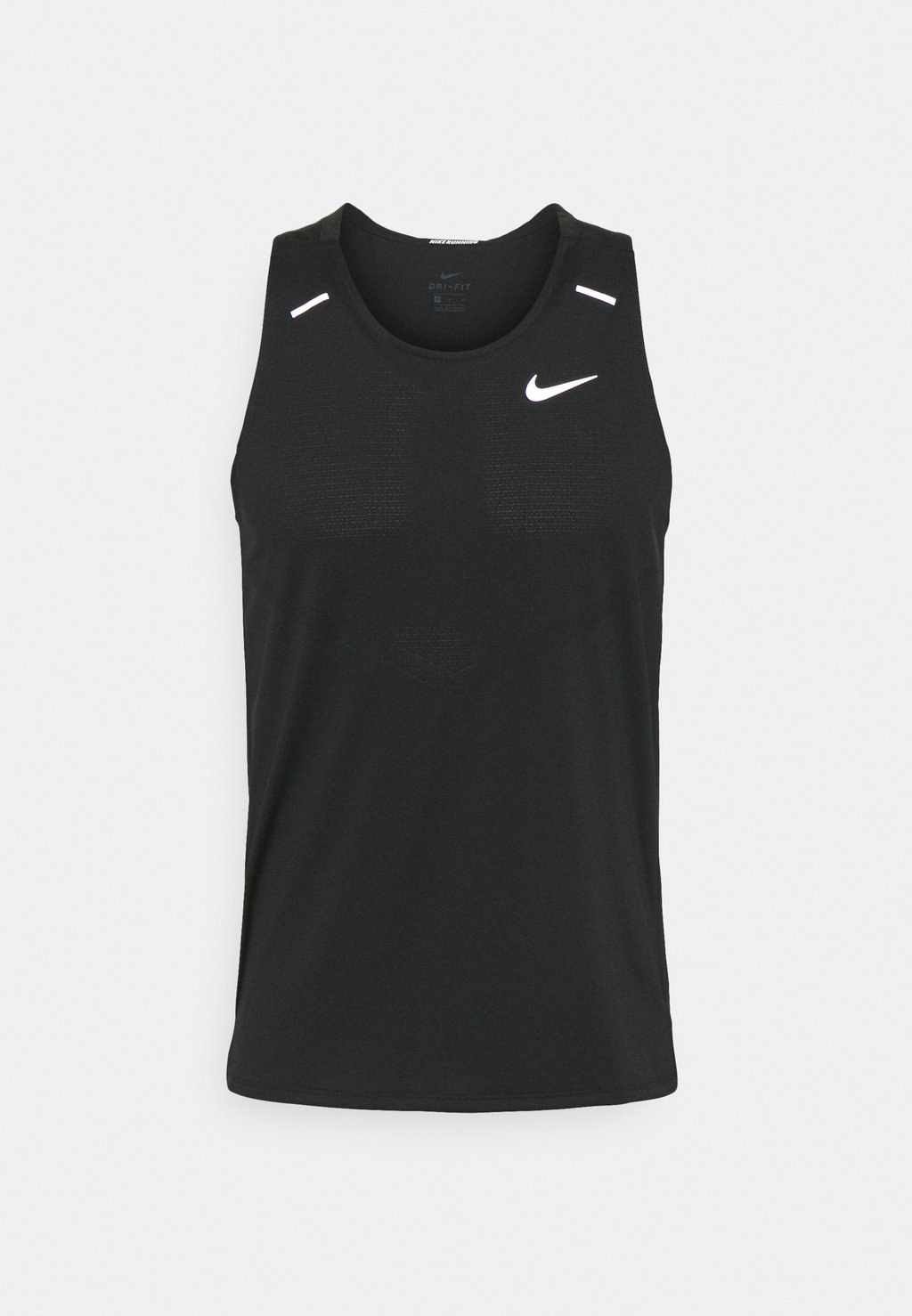 Верх RISE TANK Nike, черный/серебристый со светоотражающим эффектом