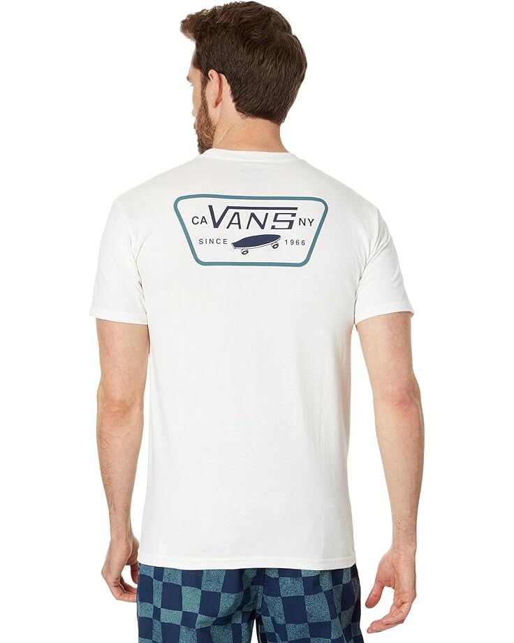 

Футболка Vans Full Patch Back Short Sleeve Tee, цвет Marshmallow/North Atlantic