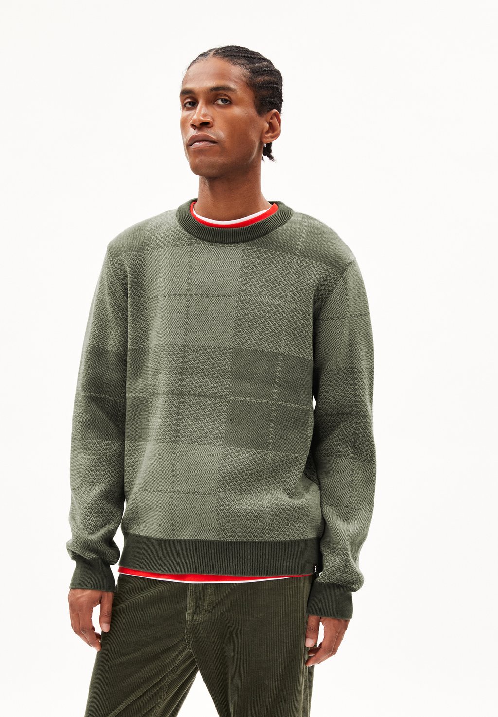 Вязаный свитер TERNAA TERNAA ARMEDANGELS, цвет light carbon green cool sage