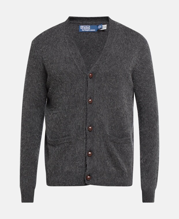 

Шерстяной кардиган Polo Ralph Lauren, антрацит