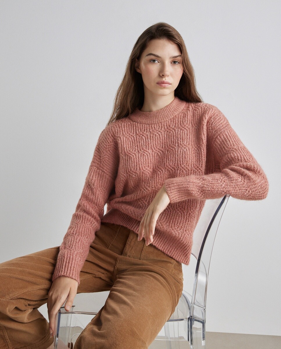 

Структурированный женский свитер Easy Wear, розовый