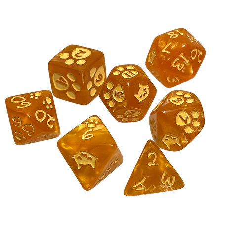 Игровые кубики Kitten Polyhedral Dice Set: Orange Steve Jackson Games