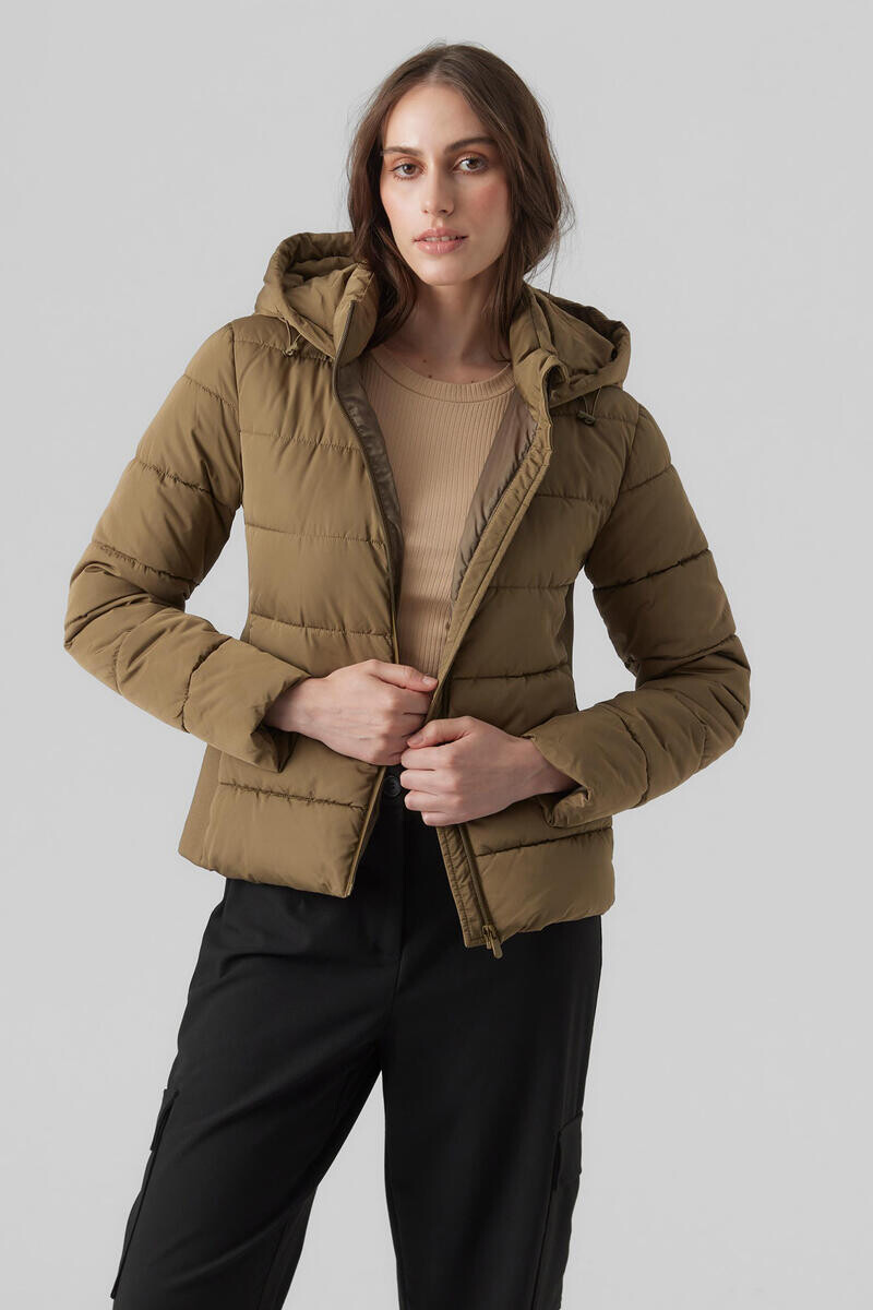 

Утепленное пальто с капюшоном Vero Moda, зеленый