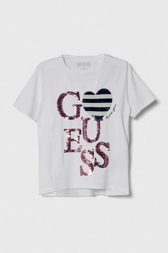 

Guess Детская хлопковая футболка, белый