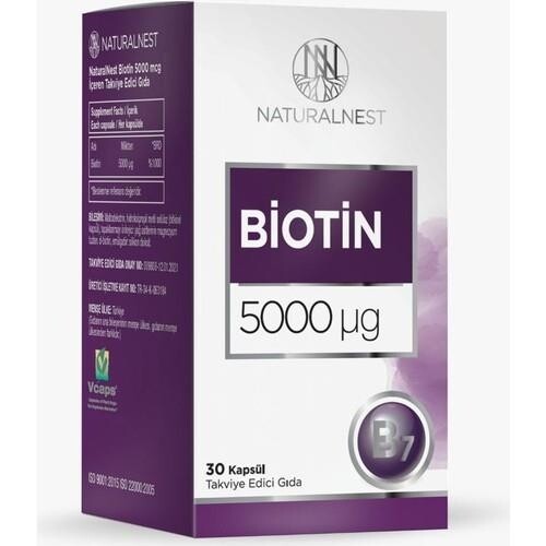 

NaturalNest Биотин 5000 мкг 30 капсул