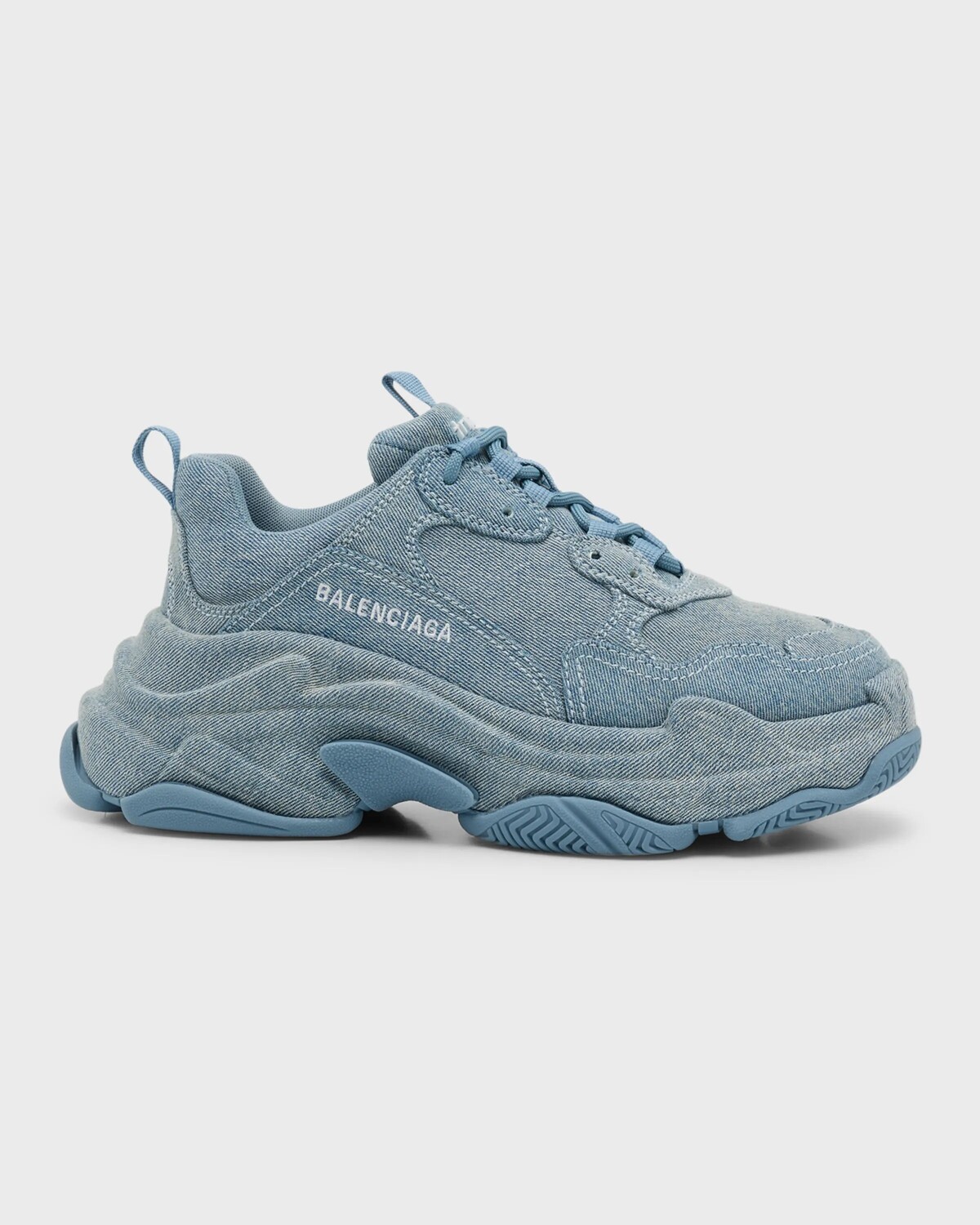 

Кроссовки Triple S джинсовый Balenciaga, цвет 4000 Blue