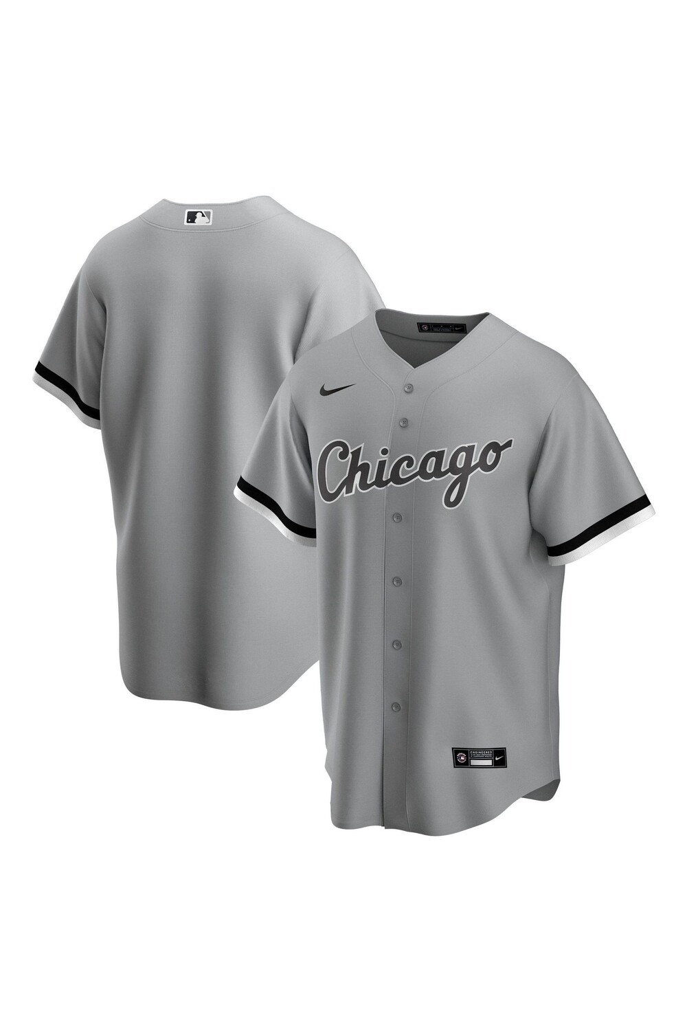 

Белая футболка Chicago Sox Official Replica Road Nike, серый, Белый