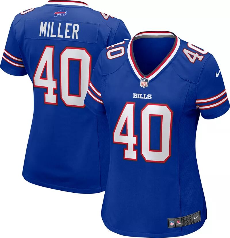 Женская майка Nike Buffalo Bills Von Miller #40 Royal Game мужская футболка von miller royal buffalo bills game jersey nike