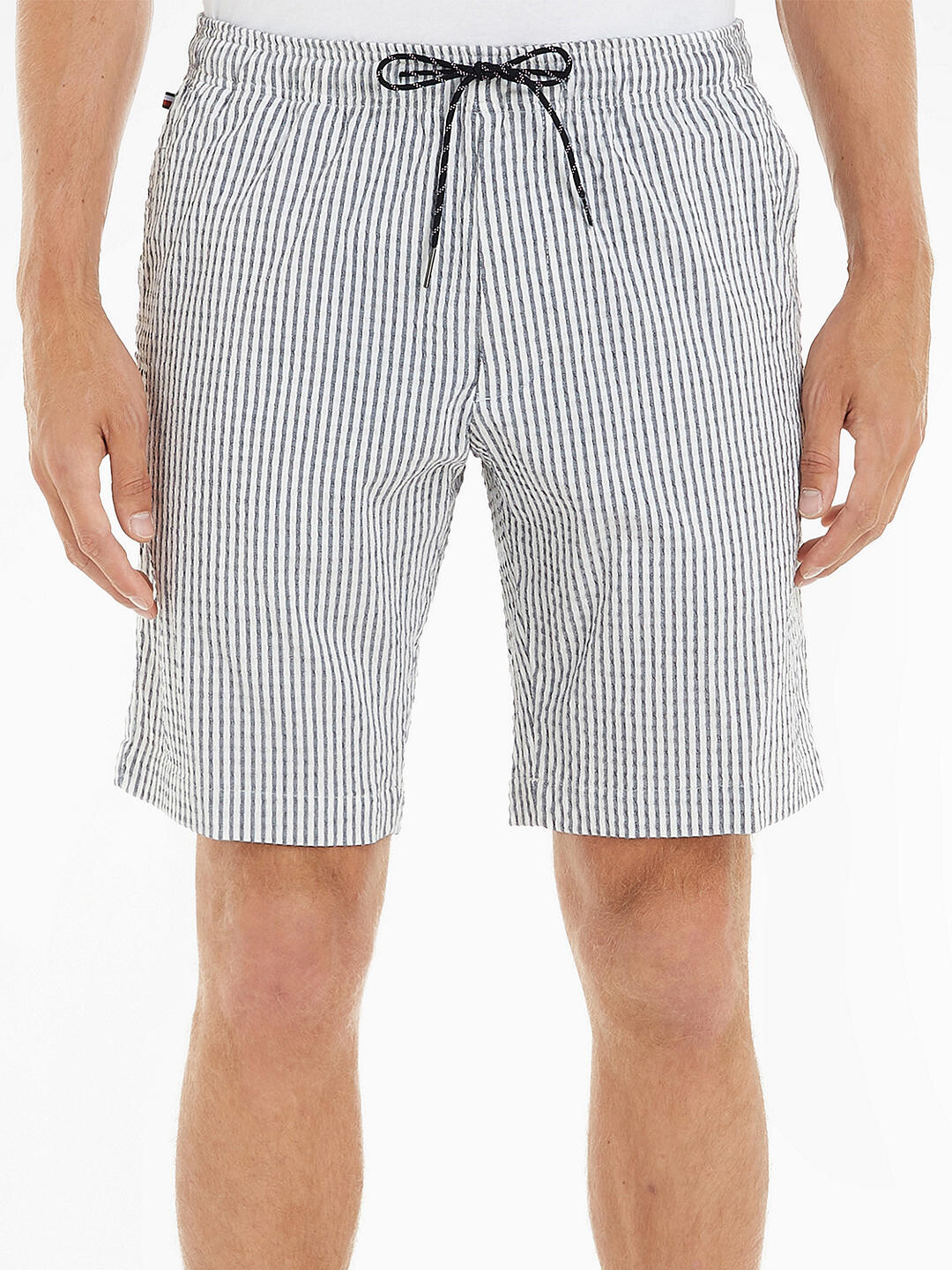 

Tommy Hilfiger Harlem Seersucker Шорты в полоску, Эгейское море/Белый