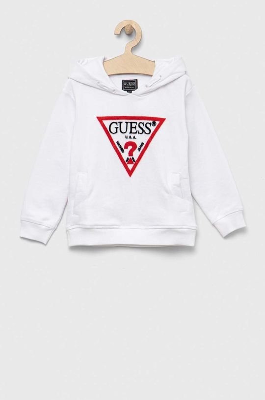 

Детская хлопковая толстовка Guess, белый