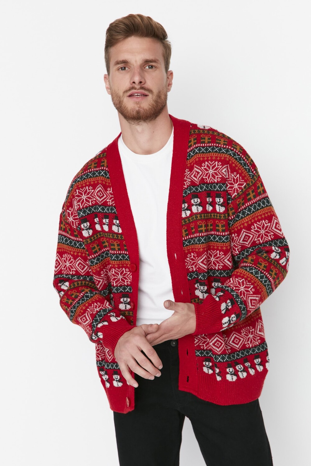 

Кардиган TRENDYOL MAN, разноцветный, Коричневый