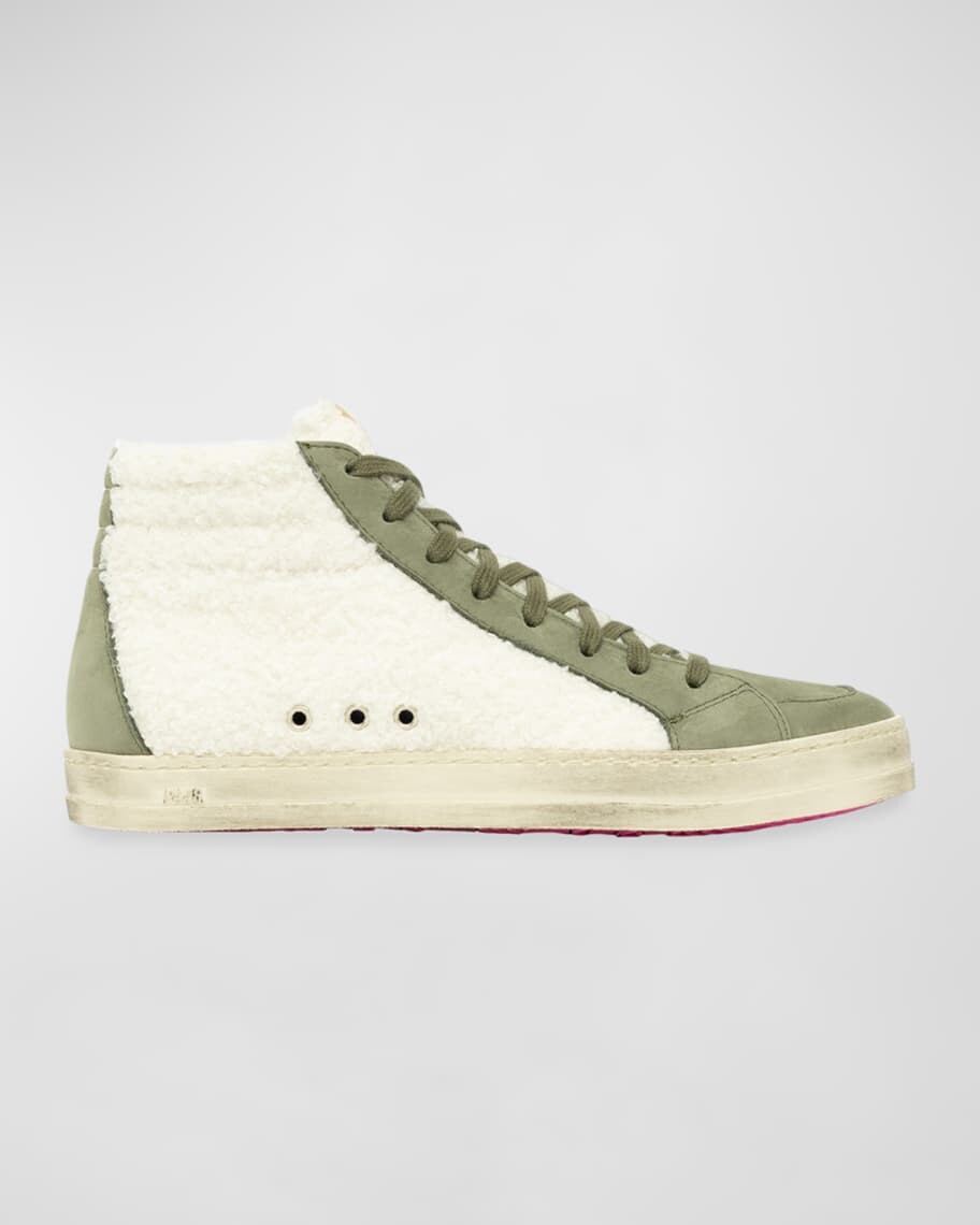 

Двухцветные кроссовки Skate из искусственного меха средней длины P448