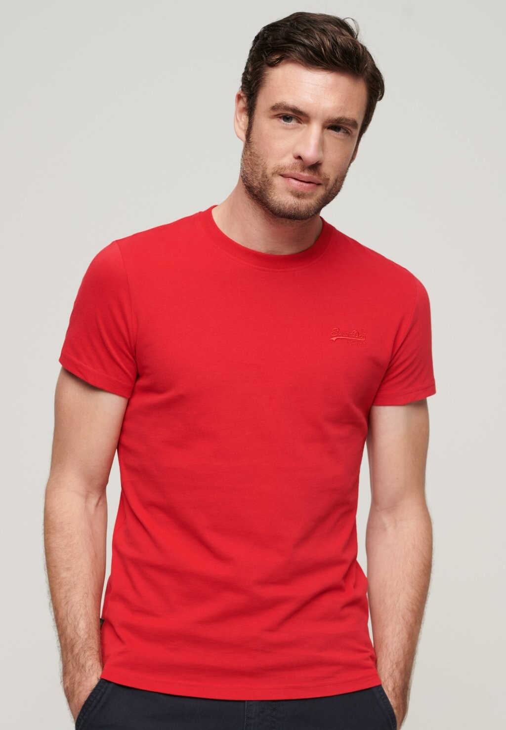 

Футболка базовая ESSENTIAL LOGO Superdry, цвет rouge red