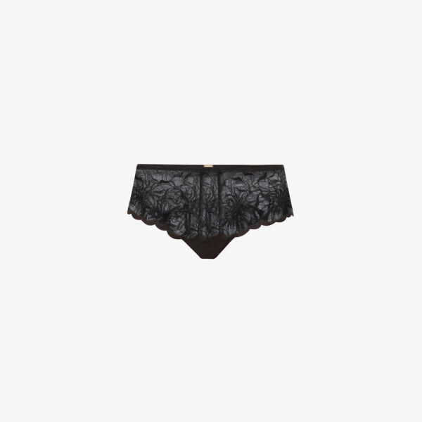 

Трусики из эластичной сетки Fleurs Shorty со средней посадкой Chantelle, черный