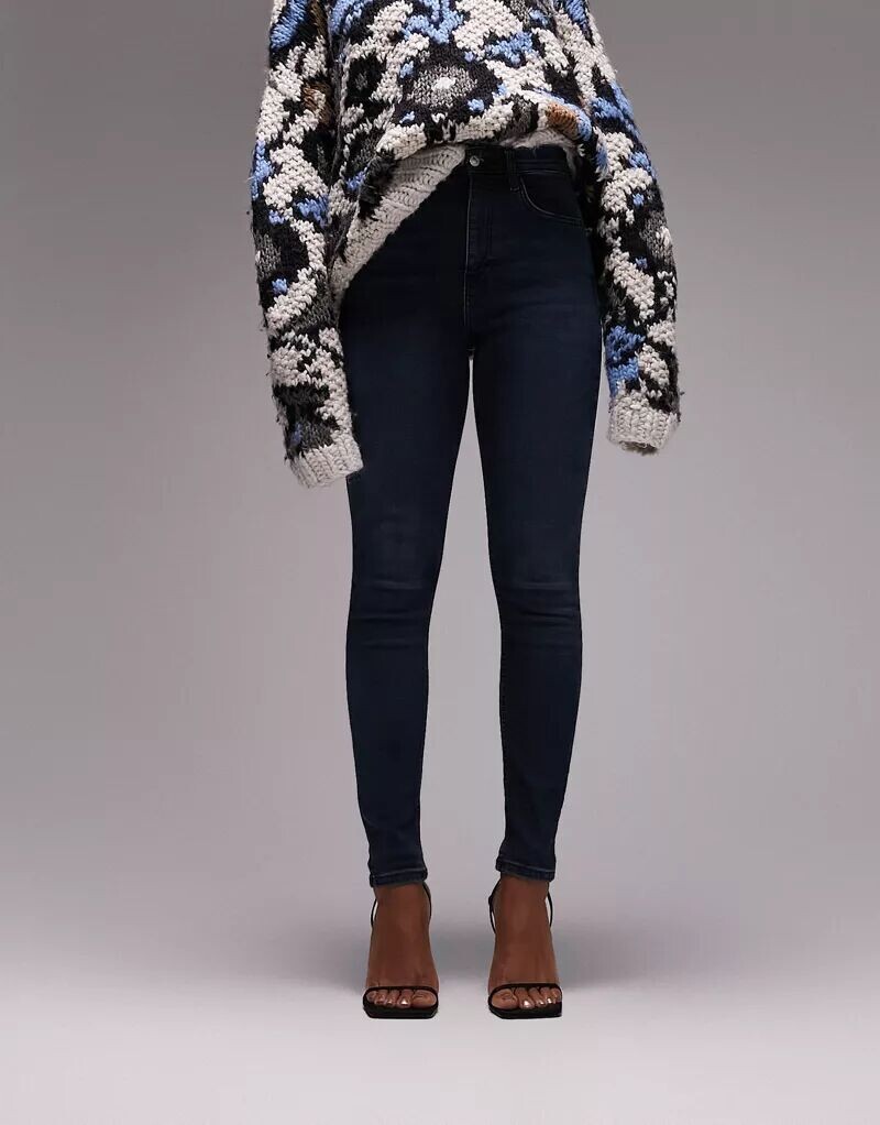 

Сине-черные джинсы Topshop Jamie