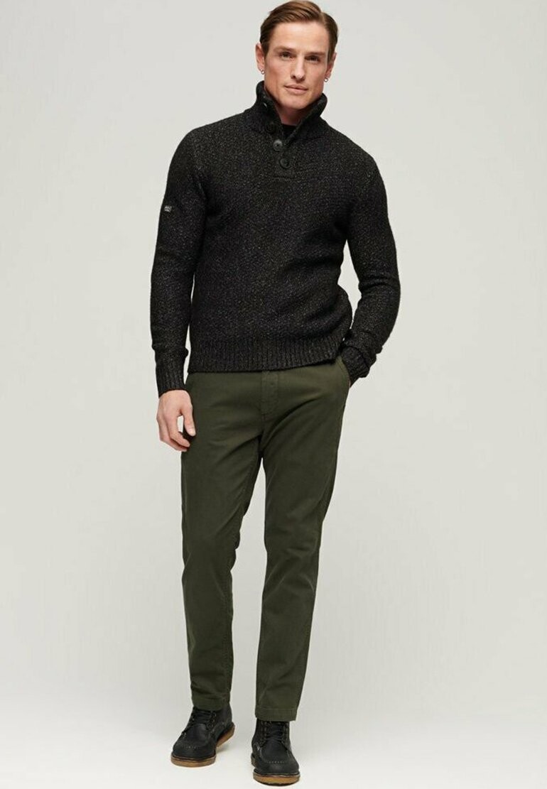 

Джемпер CHUNKY BUTTON HIGH NECK Superdry, черный