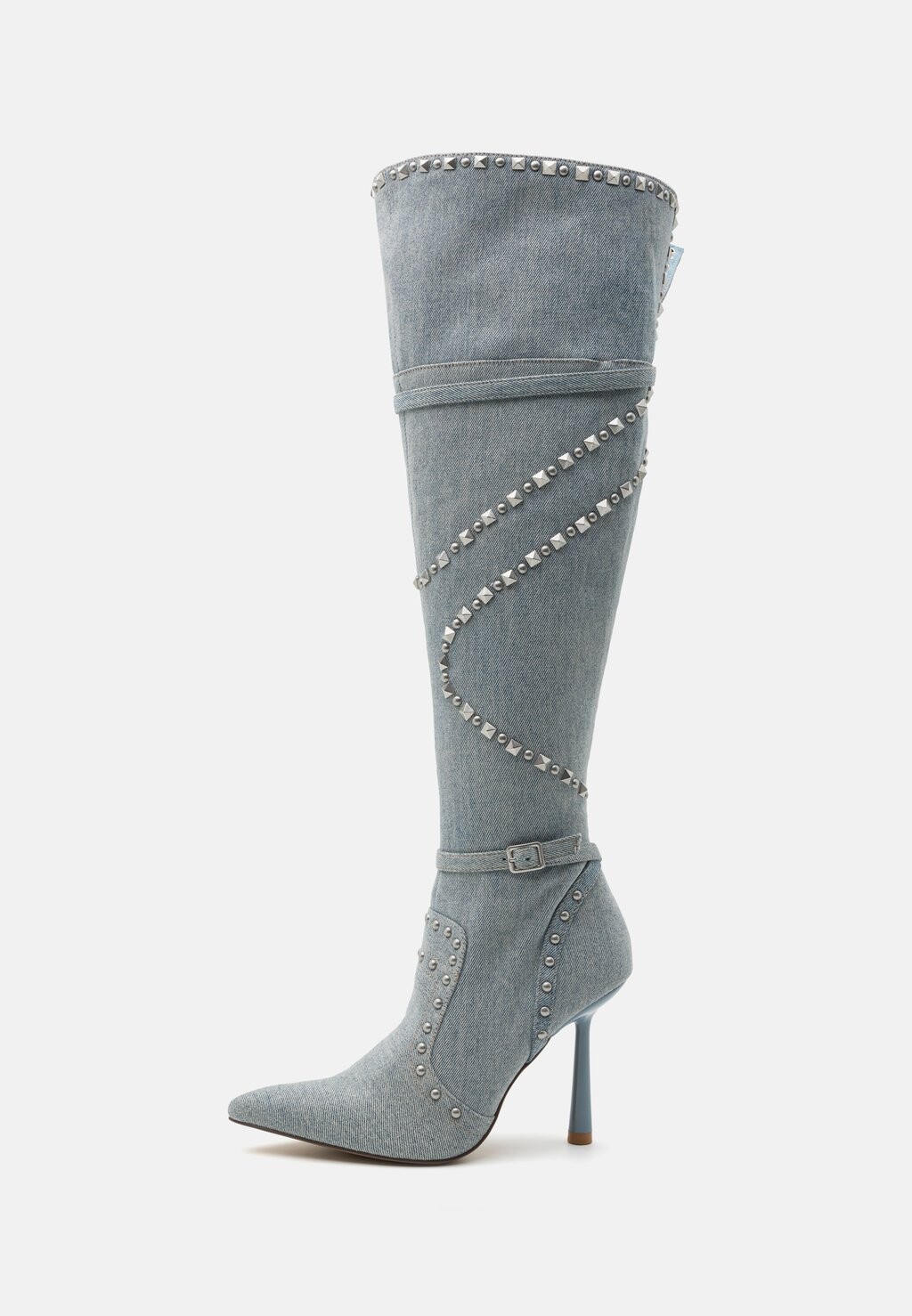 

Ботинки на каблуке Fasten-Up Steve Madden, цвет blue denim