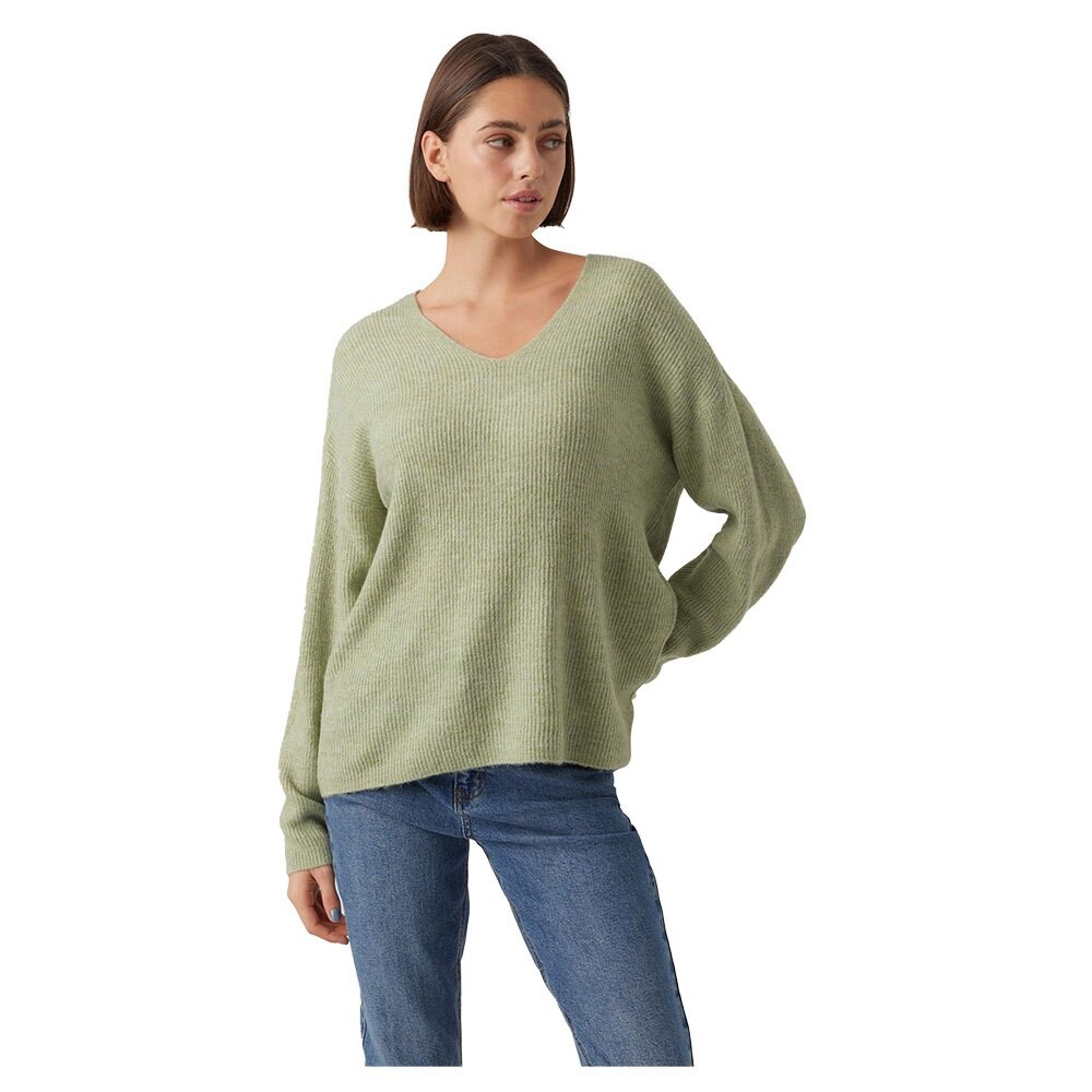 

Свитер Vero Moda Crew Lefile V-Neck, зеленый