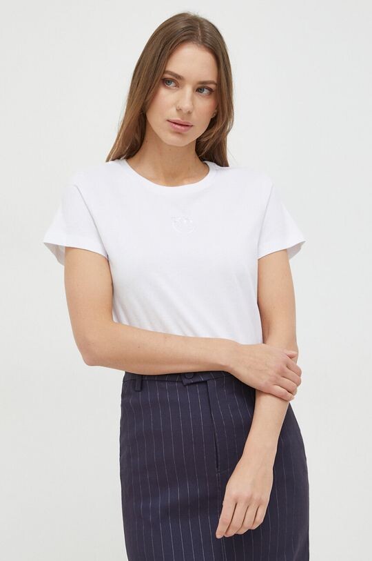 

Хлопковая футболка Pinko, белый