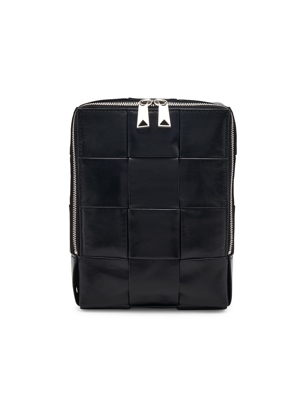 

Плетеная кожаная поясная сумка Bottega Veneta, черный