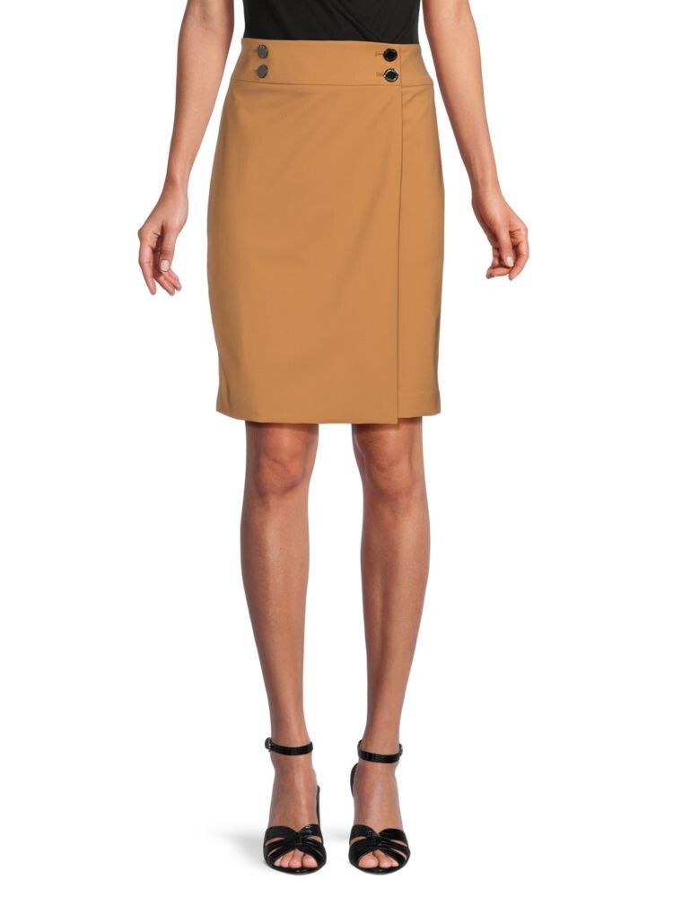 

Однотонная юбка-карандаш Calvin Klein, цвет Luggage Tan
