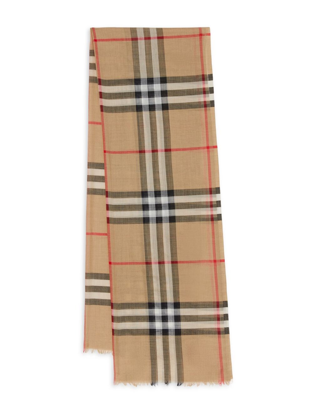 

Шарф из смесовой шерсти в клетку Burberry, бежевый