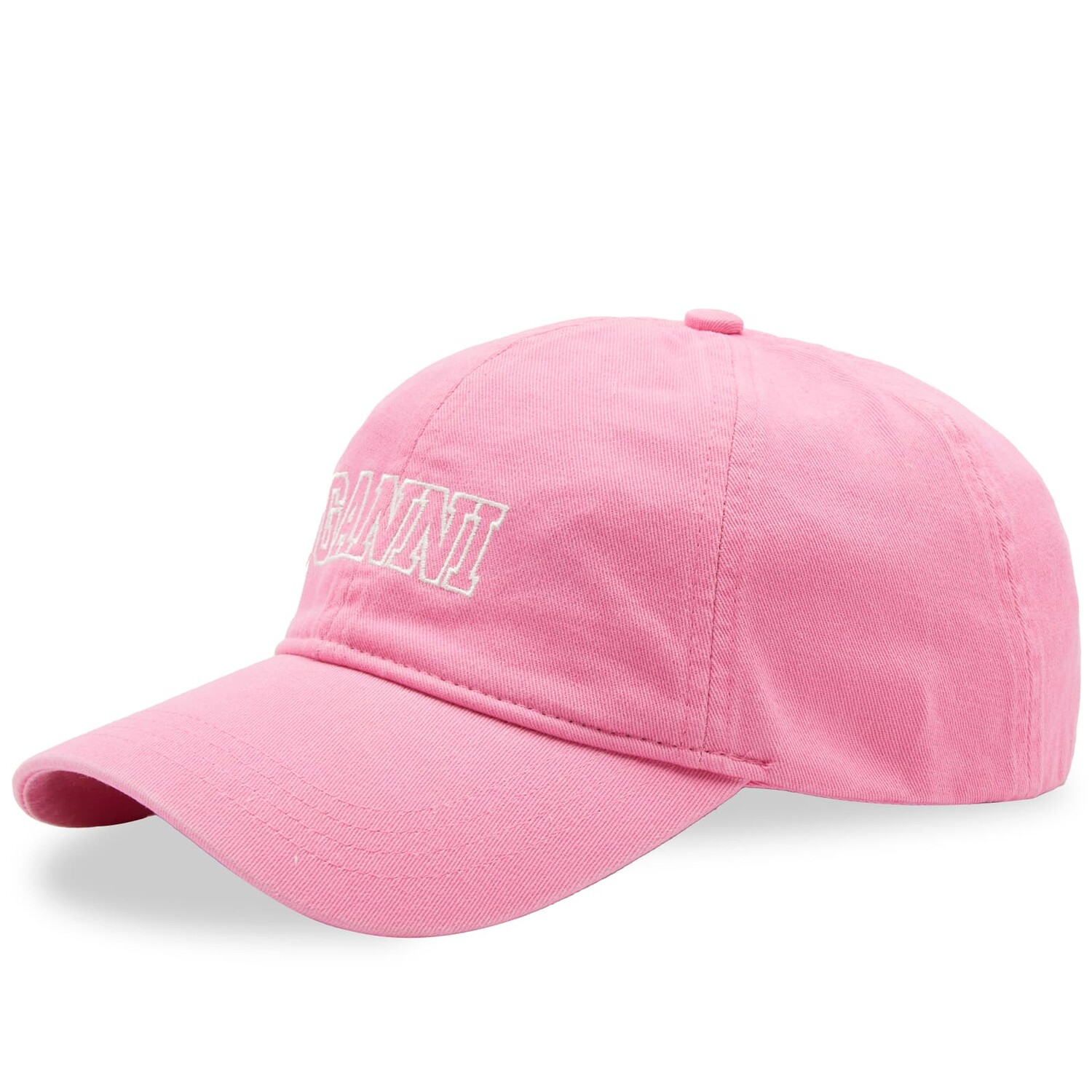 Бейсболка Ganni Logo Baseball, цвет Shocking Pink