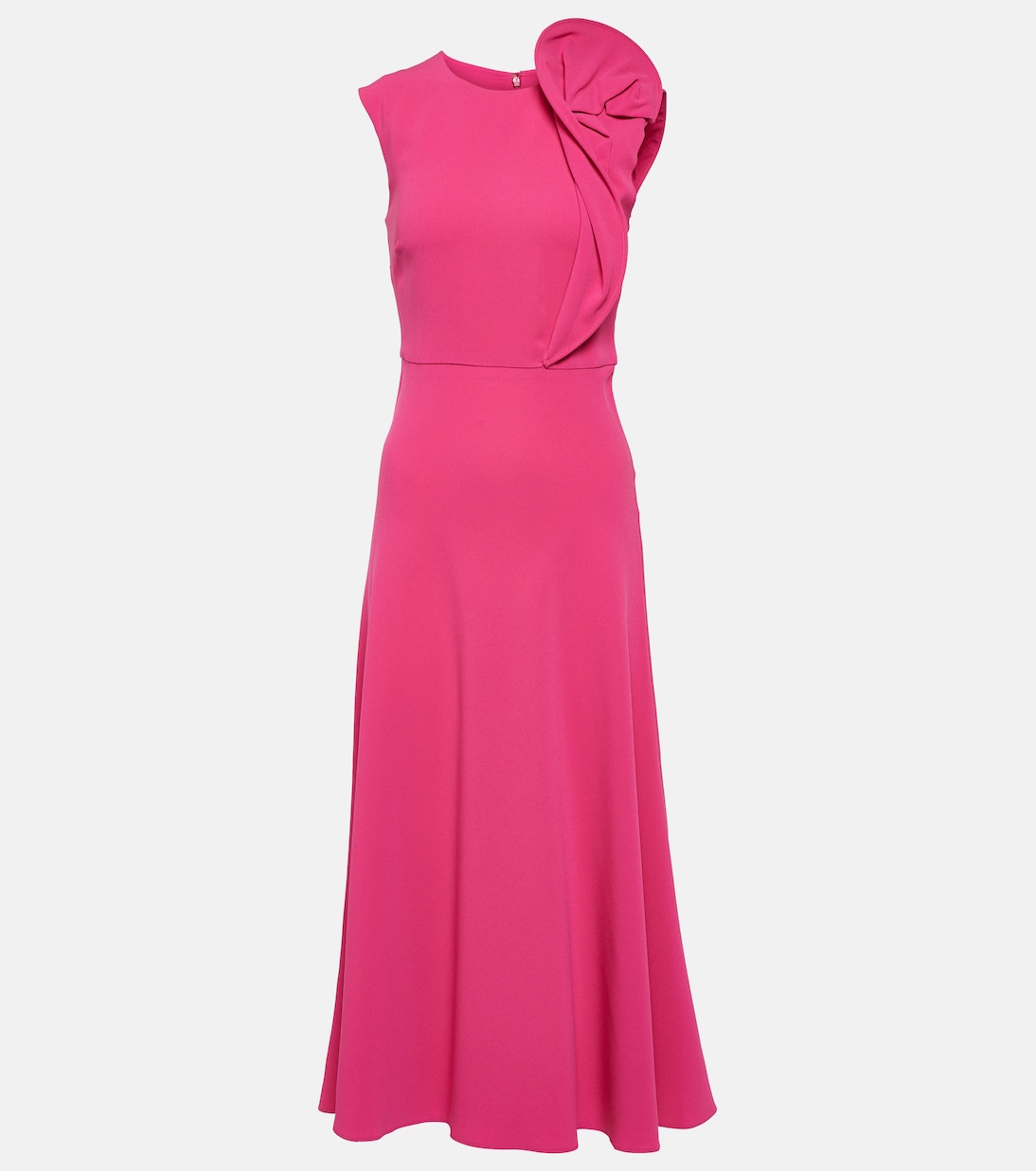 Платье миди из кади с цветочной аппликацией Roland Mouret, розовый roland shaw