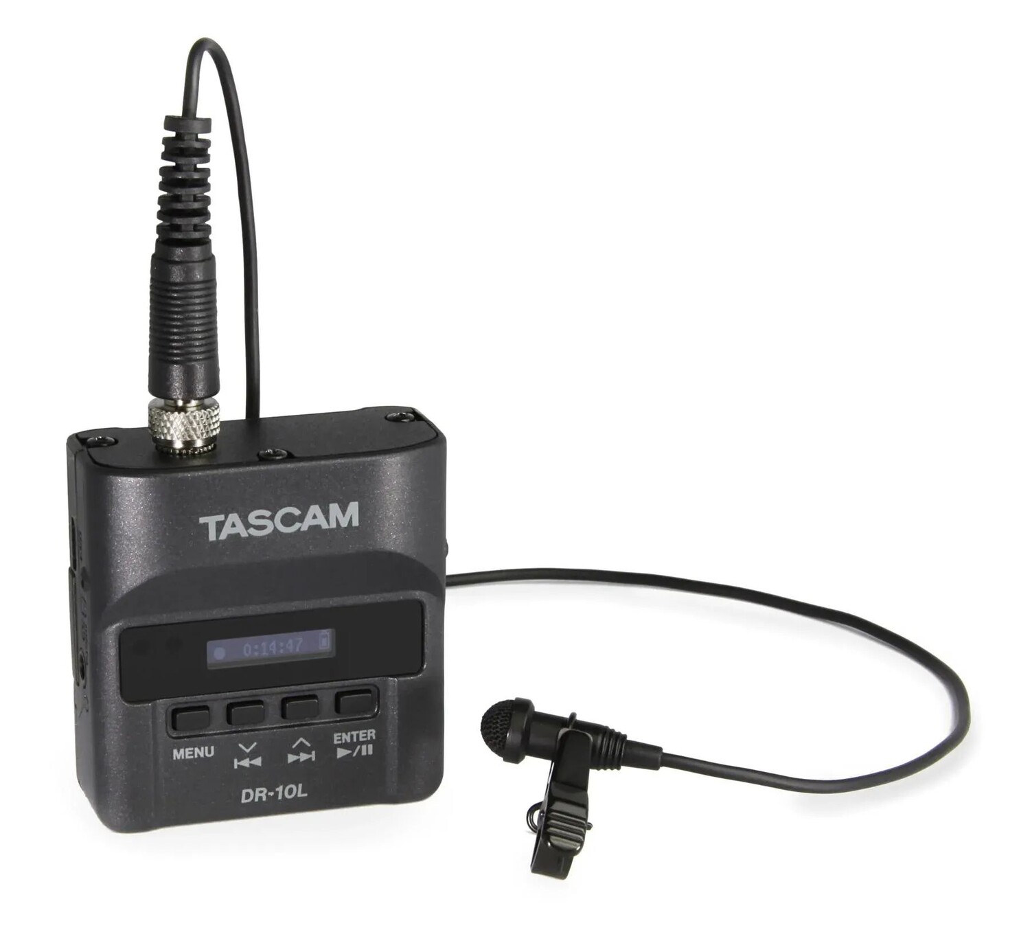 

Микрорекордер TASCAM DR-10L с петличным микрофоном