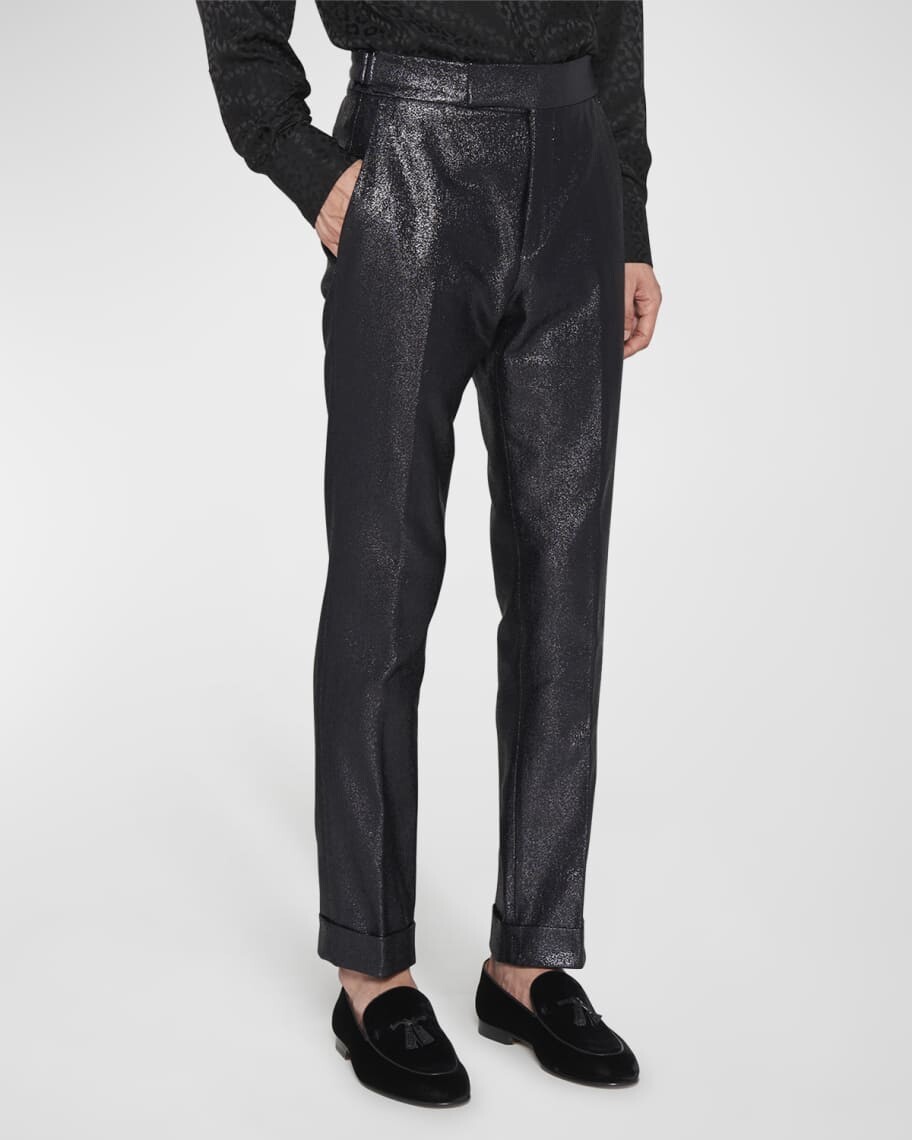 

Мужские брюки с блестками Shelton TOM FORD, Черный
