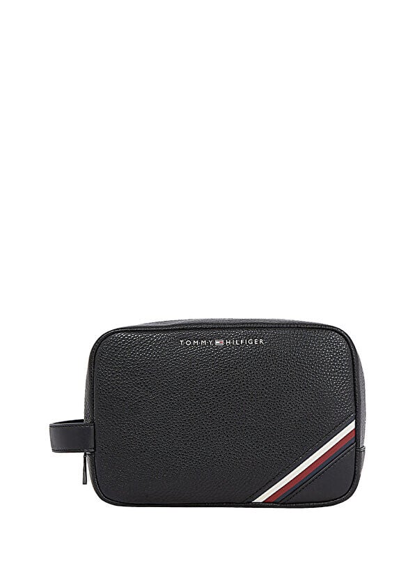 

Центральная черная мужская шляпа Tommy Hilfiger