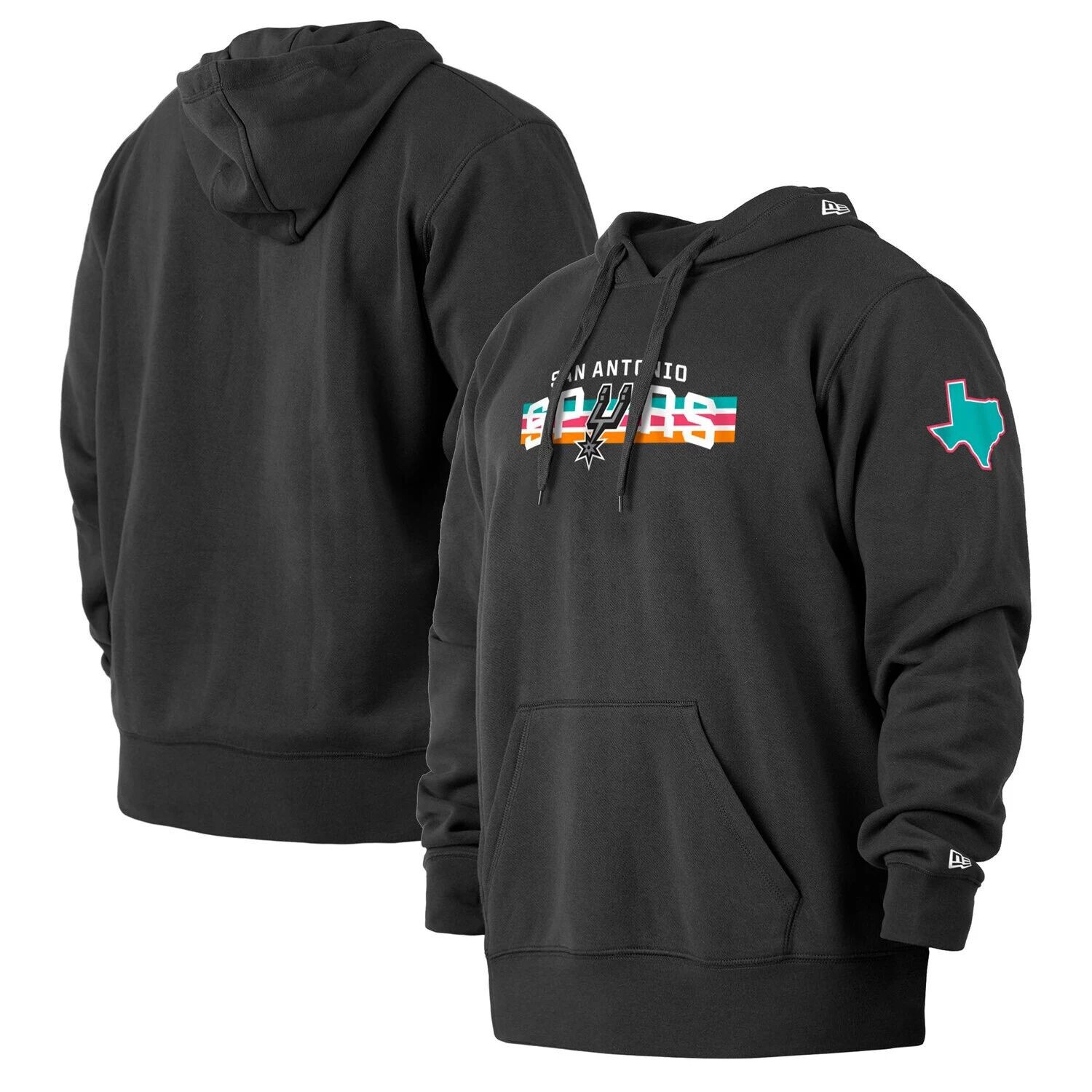 

Мужская черная толстовка с капюшоном San Antonio Spurs City Edition Big & Tall 2021/22 City Edition New Era, Черный