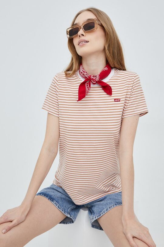 

Хлопковая футболка Levi's, розовый