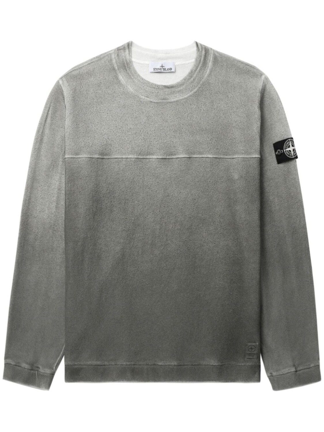 

Stone Island толстовка из хлопка с нашивкой-логотипом и градиентом, серый