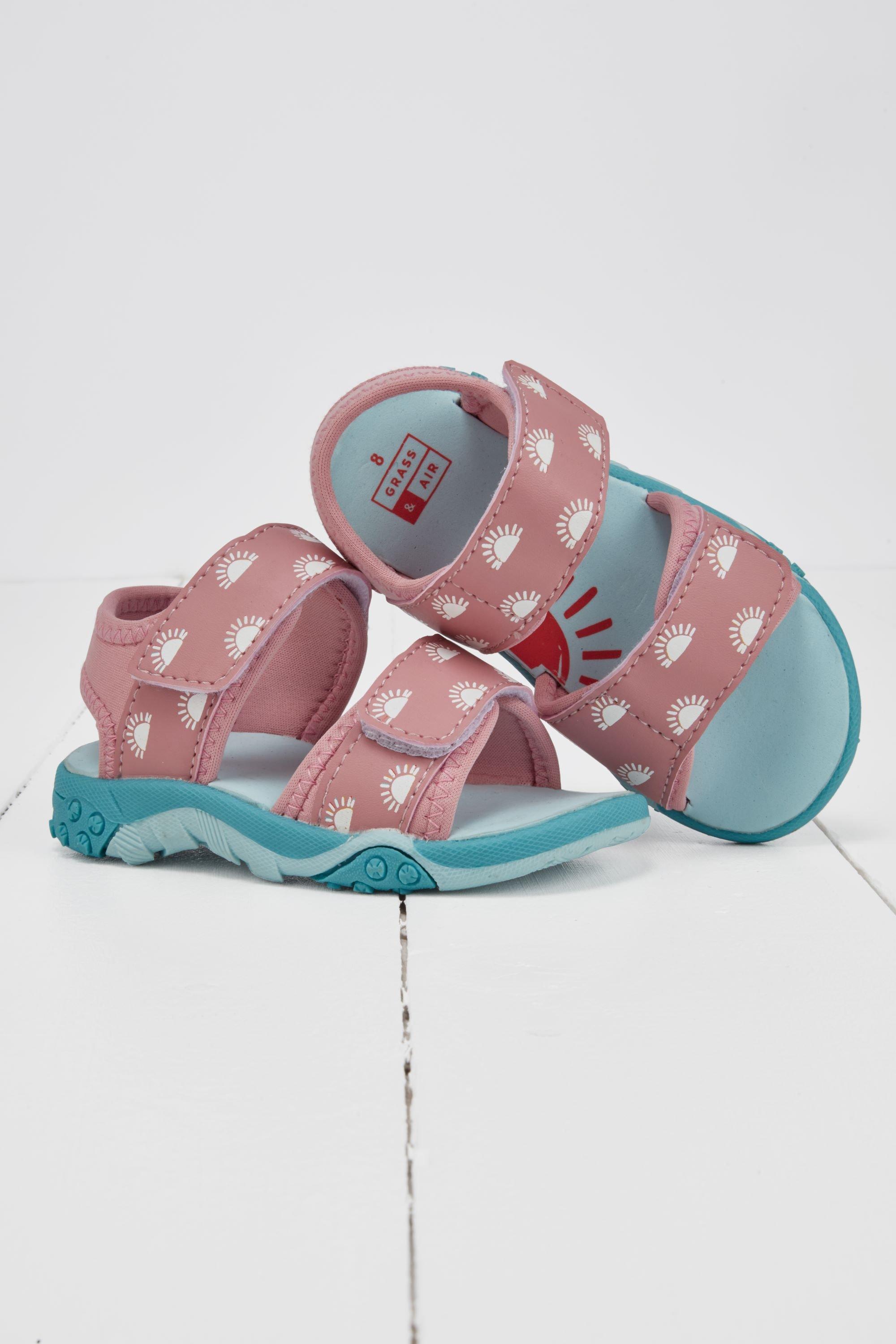 Меняющие цвет сандалии Grass & Air, розовый летние модные римские сандалии для девочек кружевные детские сандалии с кисточками новые туфли принцессы с открытым носком черные белые