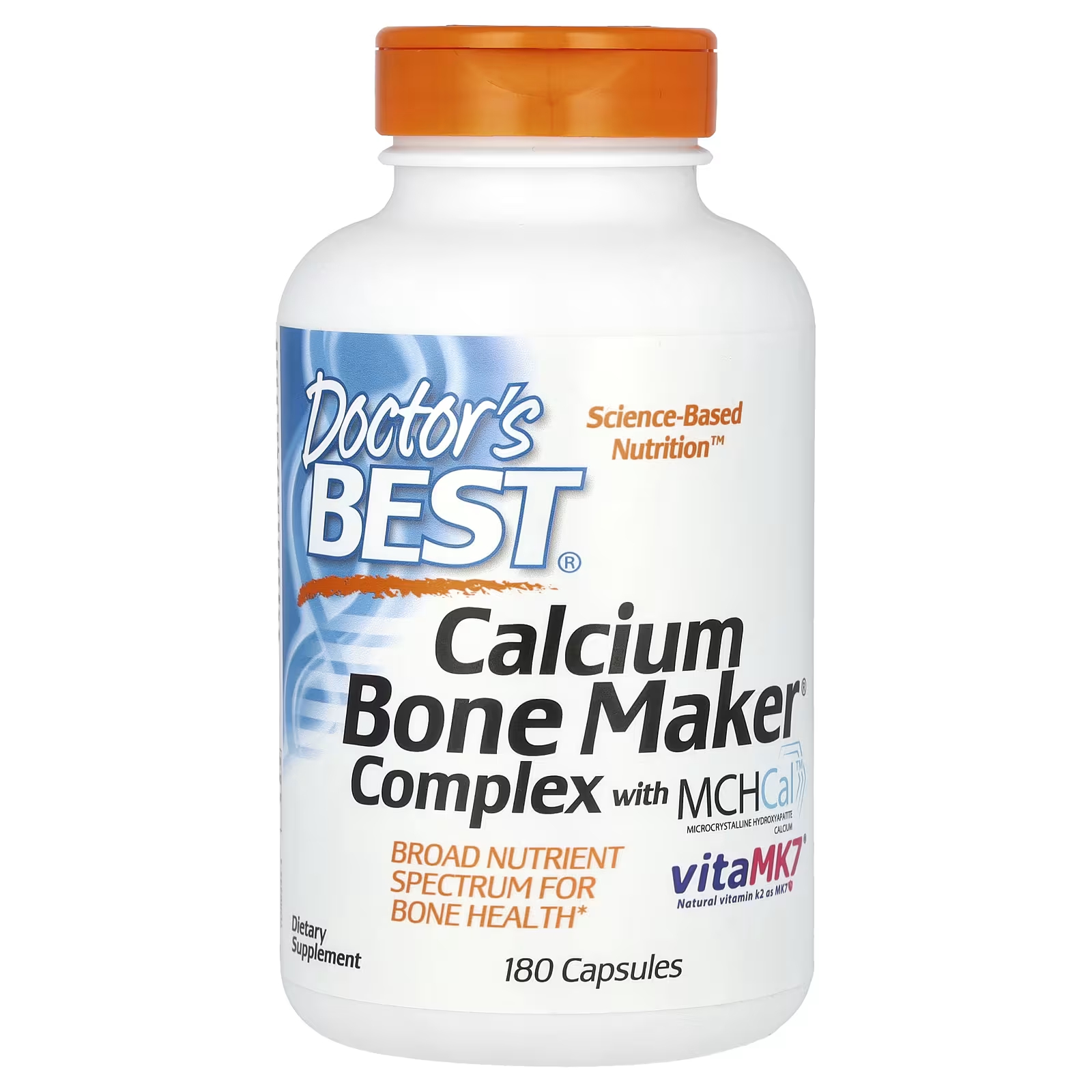 Комплекс Doctor's Best Calcium Bone Maker с капсулами MCHCal, 180 штук пищевая добавка naturesplus кальций магний витамин d3 с витамином k2 90 таблеток