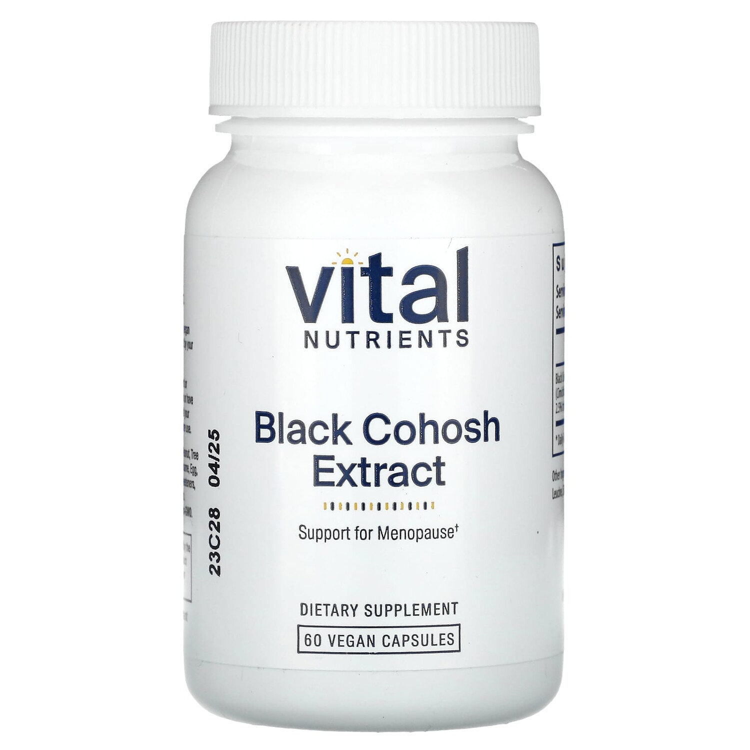 

Экстракт черного кохоша, 60 веганских капсул, Vital Nutrients