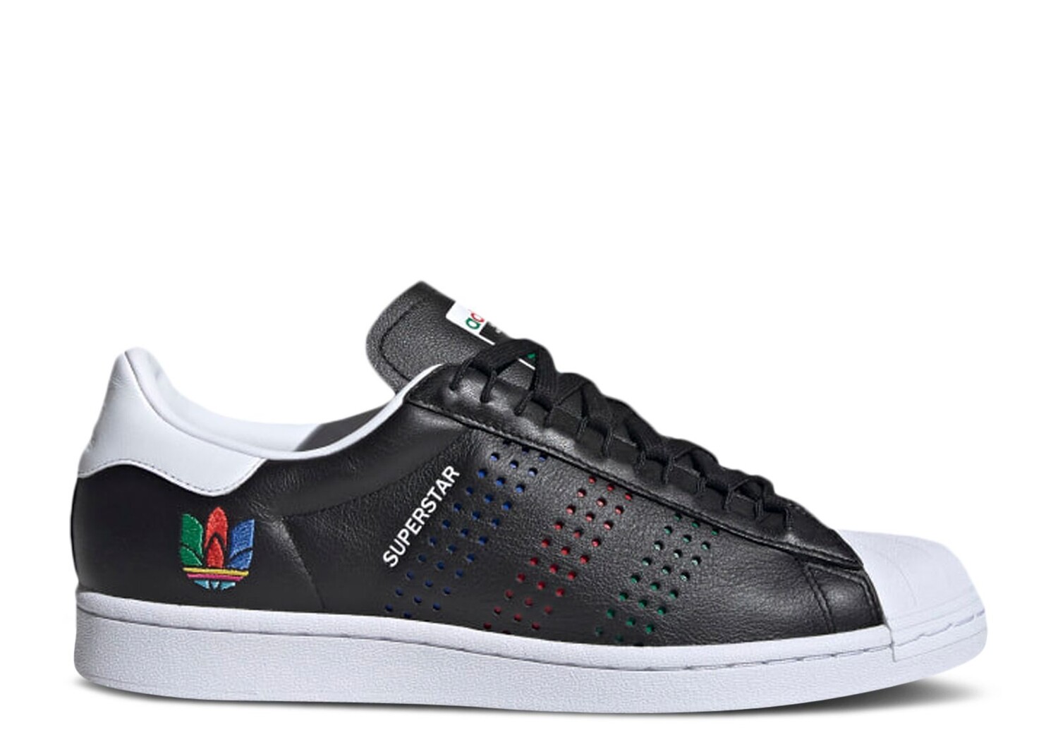 

Кроссовки adidas Superstar 'Colorful Trefoil - Core Black', черный