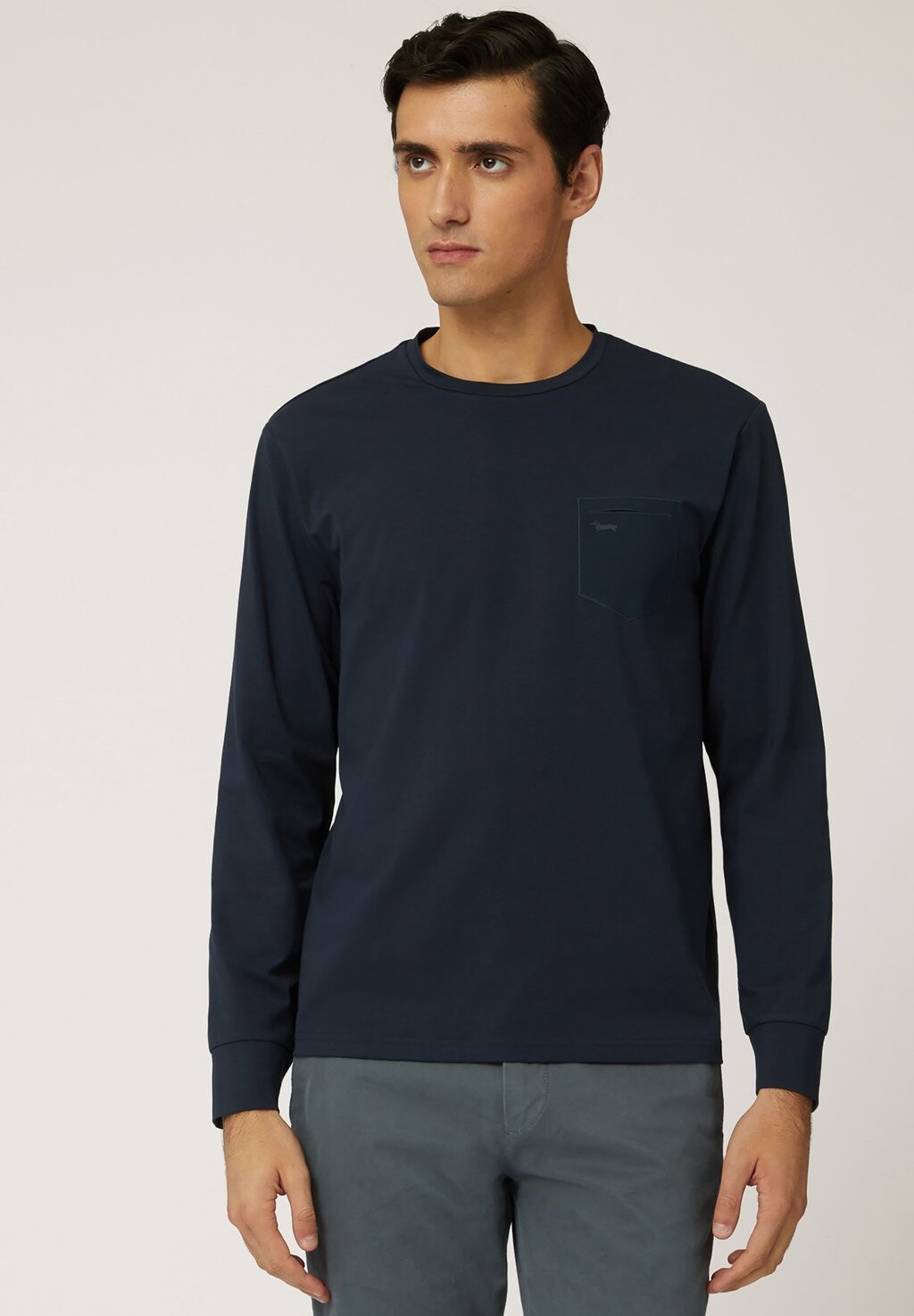 

Футболка с длинным рукавом Pocket Harmont & Blaine, цвет blu scuro