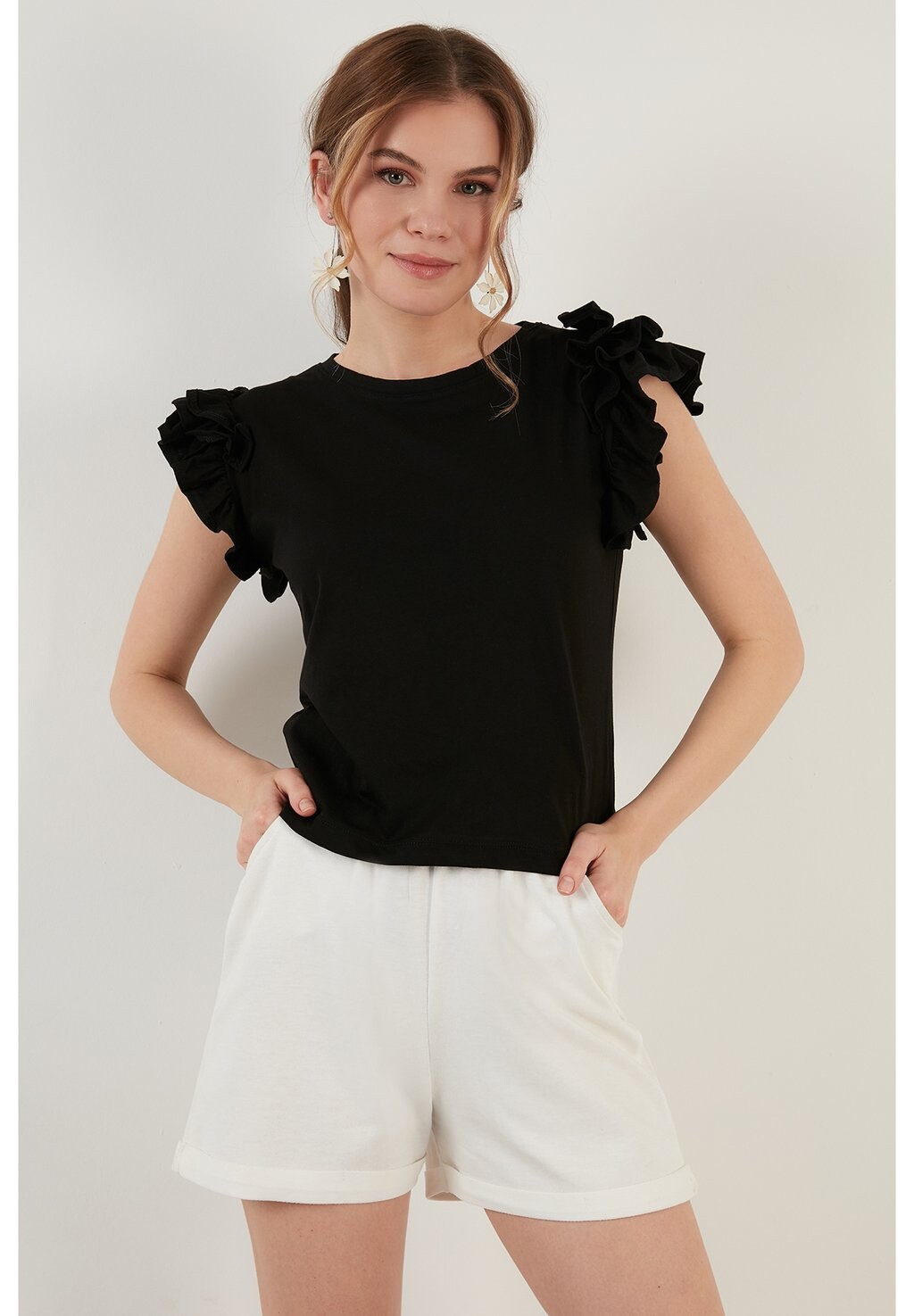 

Футболка с принтом SLIM FIT LELA, цвет black