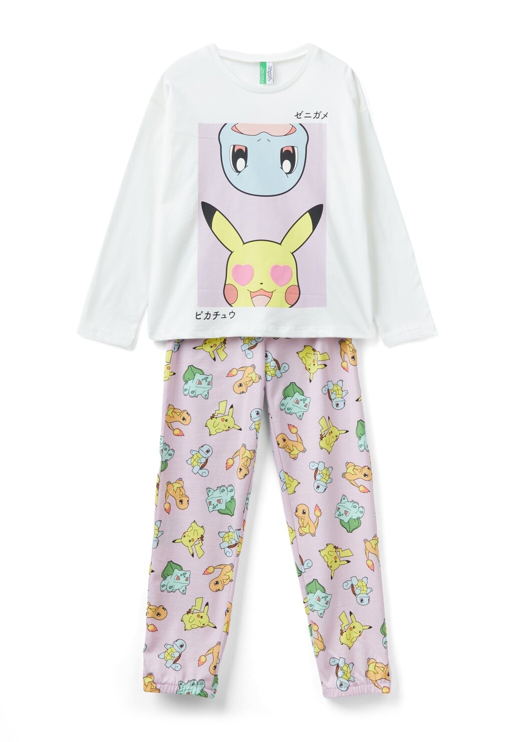 

Пижама With Pokémon Print Set United Colors of Benetton, белый