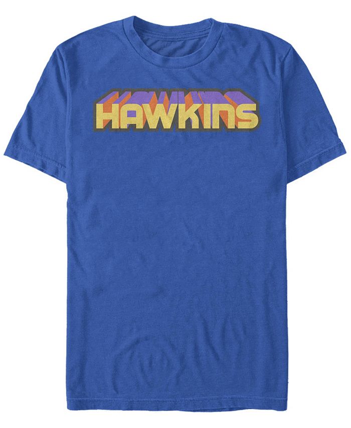 Мужская футболка с коротким рукавом с 3D-логотипом «Очень странные дела» Hawkins Fifth Sun, синий стать майком николсом