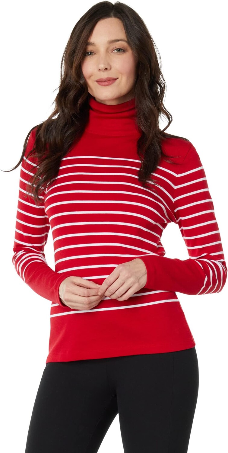 

Простая полосатая водолазка Vineyard Vines, цвет Engineered Break Stripe/Red/White