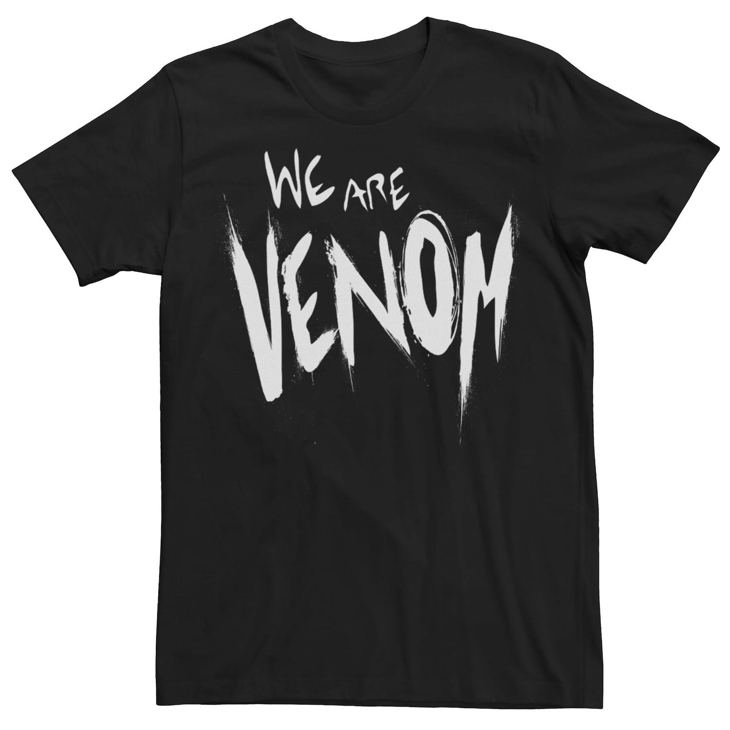 футболка marvel venom face с изображением we are venom teeth черный Мужская футболка We Are Venom с крупным текстом Marvel