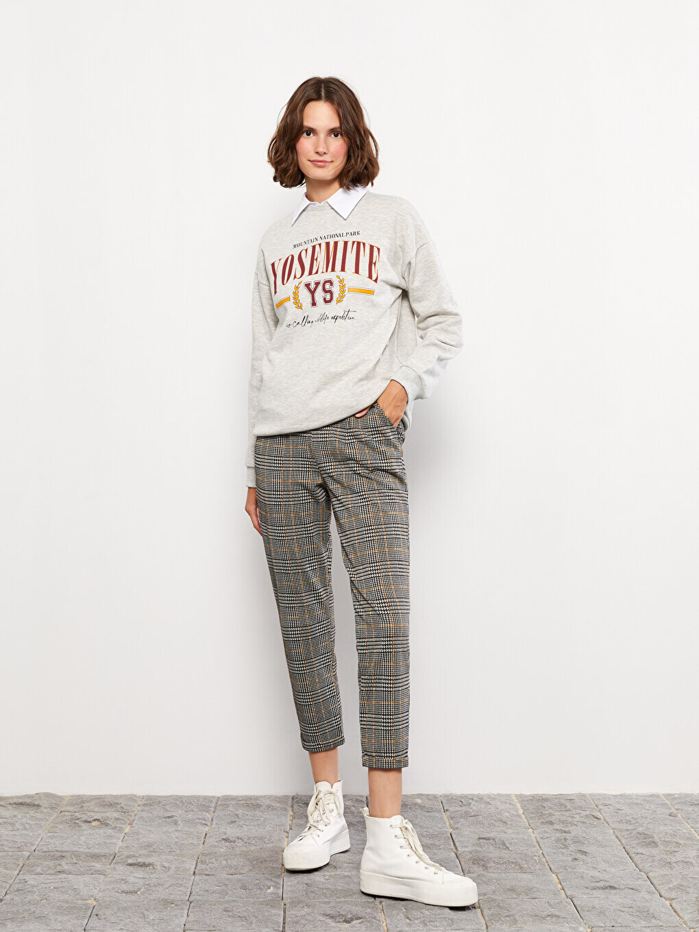 

Женские брюки стандартного кроя в клетку LCW Casual