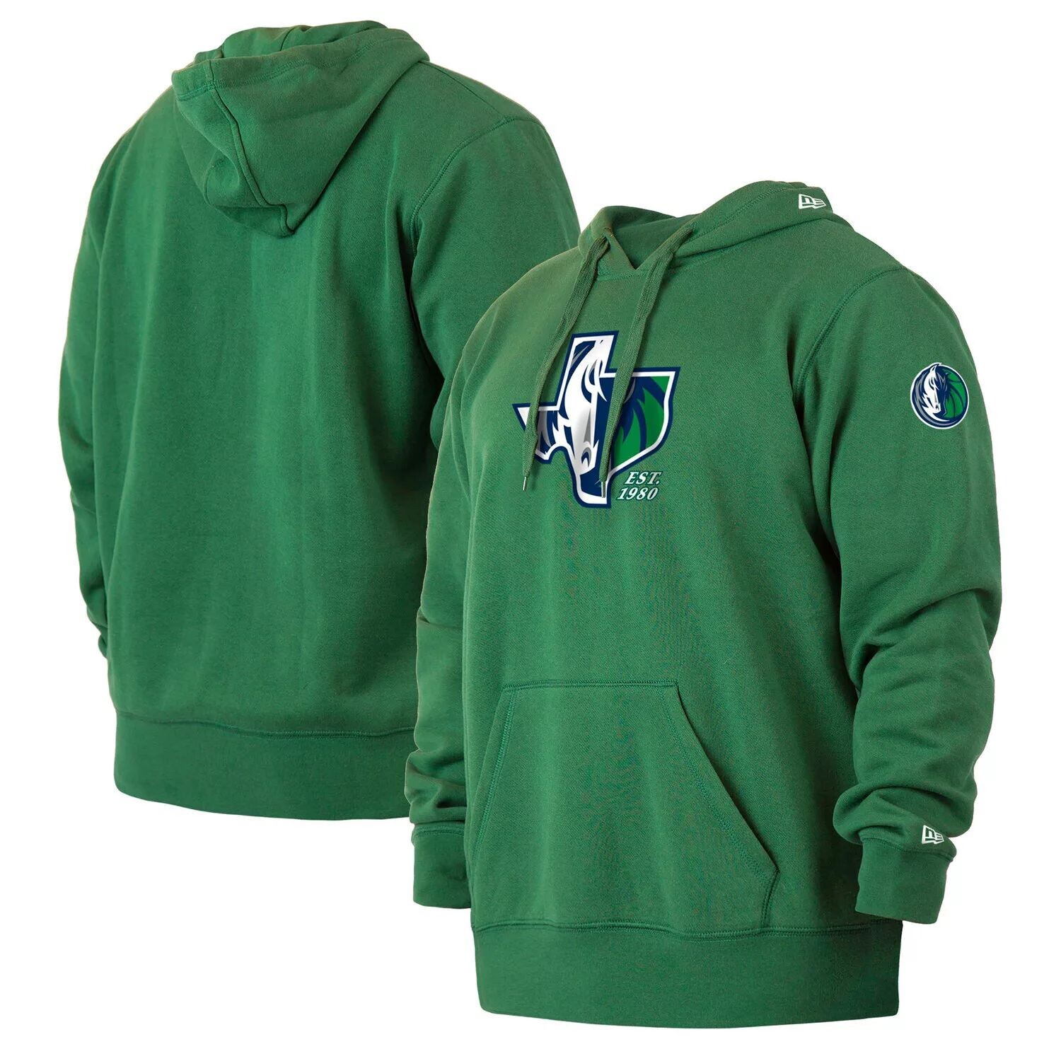 

Мужской зеленый пуловер с капюшоном Dallas Mavericks 2021/22 City Edition Big & Tall New Era
