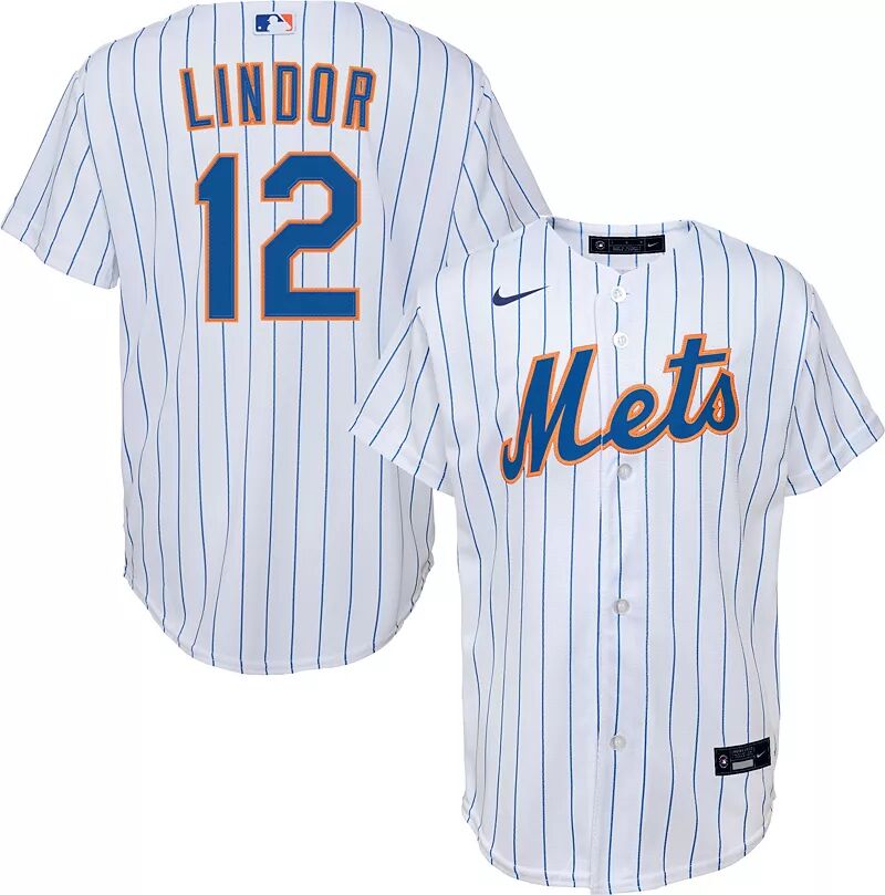 

Белая копия джерси Nike Youth New York Mets Francisco Lindor # 12