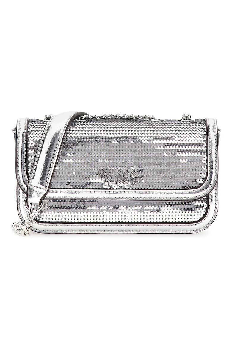 

Сумка Kaska с эффектом металлик Guess, серебряный