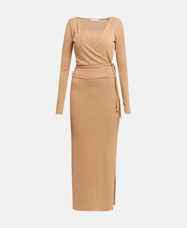 

Длинное платье Guess, бежевый